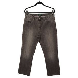 LRL RALPH LAUREN JEANS CO. Gray Slim Leg Denim Jeans 12 (Large)